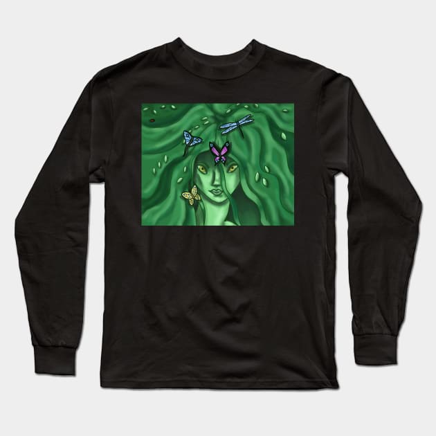 Spring Sprite Long Sleeve T-Shirt by tesiamarieart